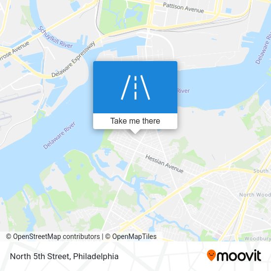 North 5th Street map