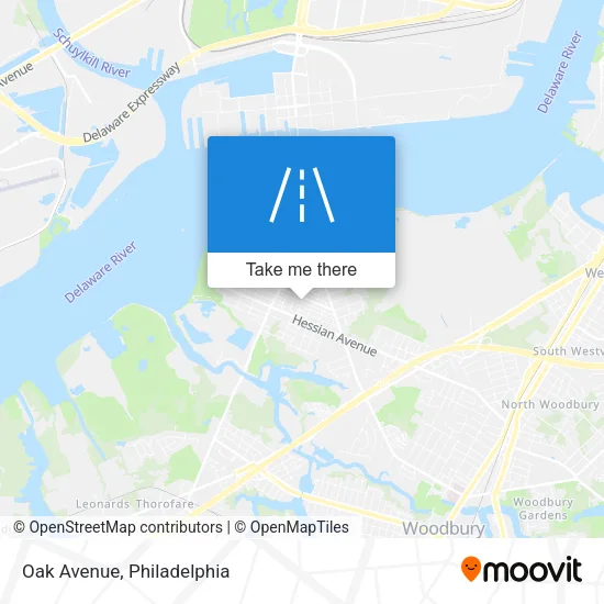 Oak Avenue map