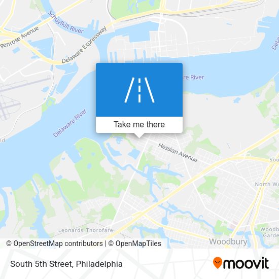 Mapa de South 5th Street