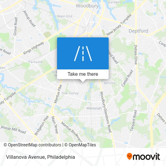 Villanova Avenue map