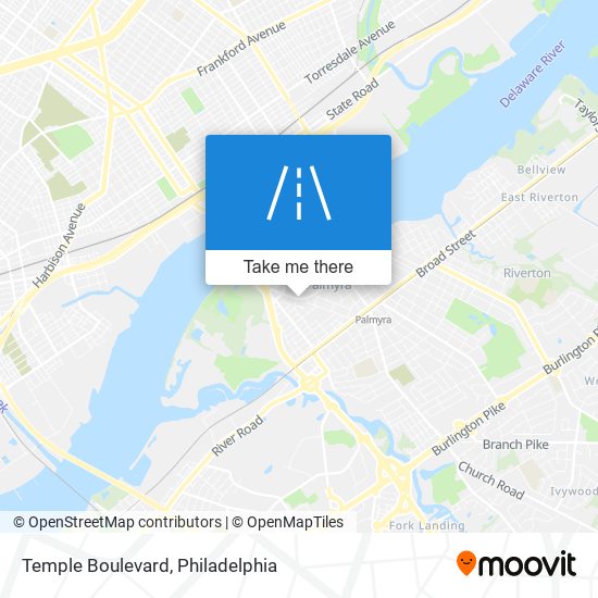 Mapa de Temple Boulevard
