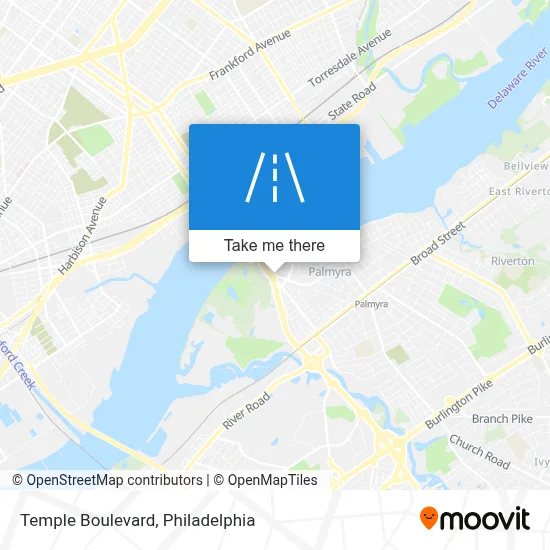 Temple Boulevard map