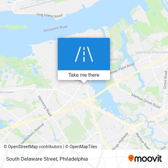 Mapa de South Delaware Street
