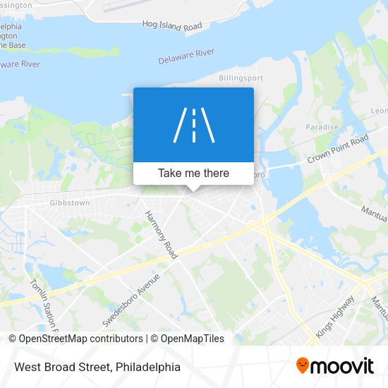 Mapa de West Broad Street
