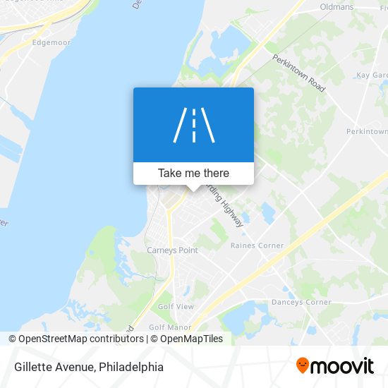 Mapa de Gillette Avenue
