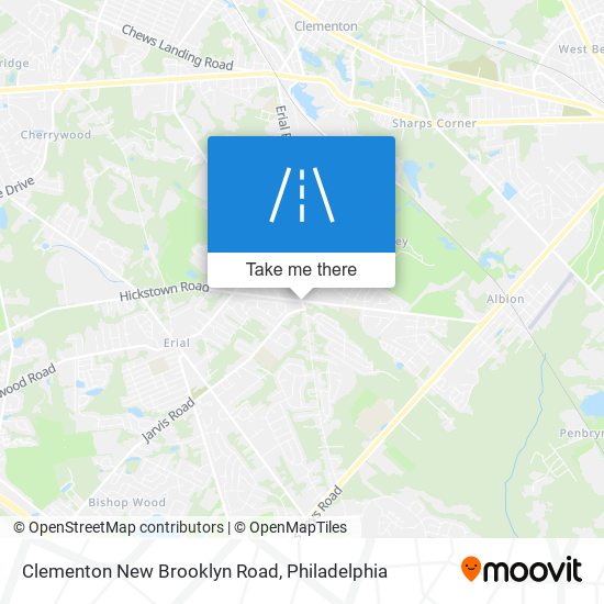 Clementon New Brooklyn Road map