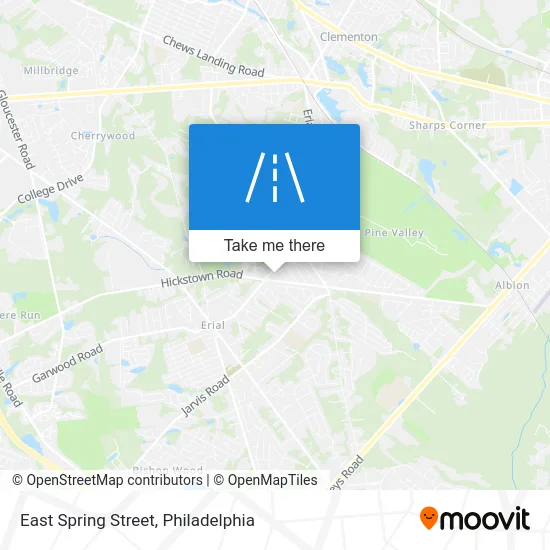 East Spring Street map