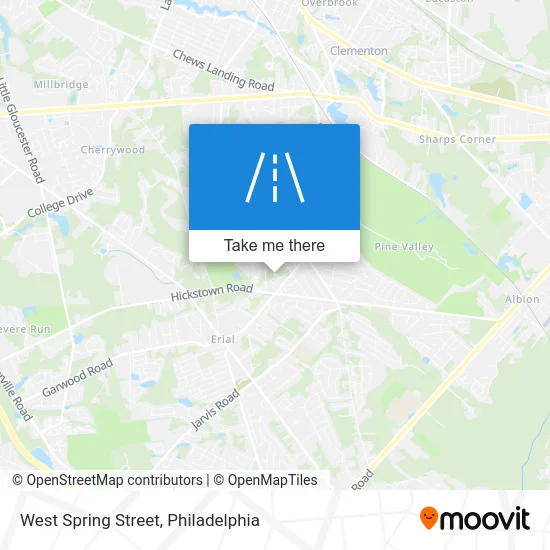 West Spring Street map