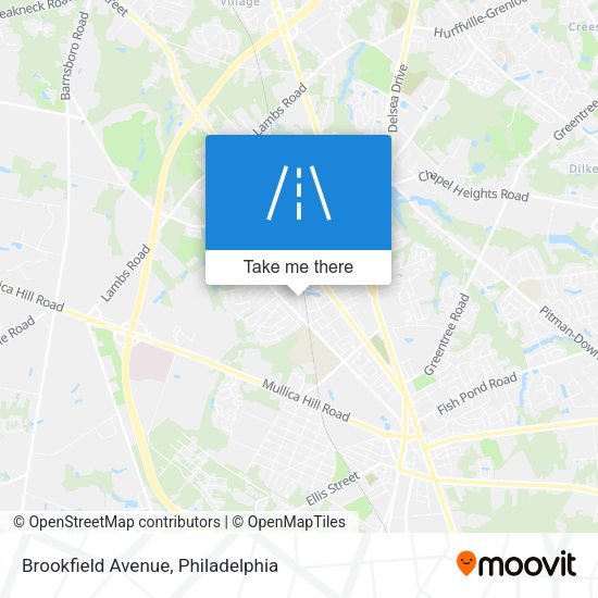 Brookfield Avenue map