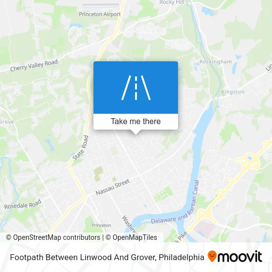 Mapa de Footpath Between Linwood And Grover