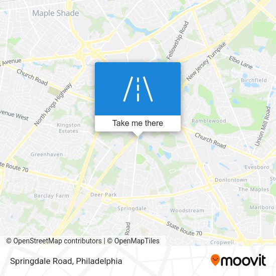 Springdale Road map