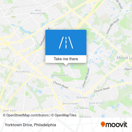 Mapa de Yorktown Drive