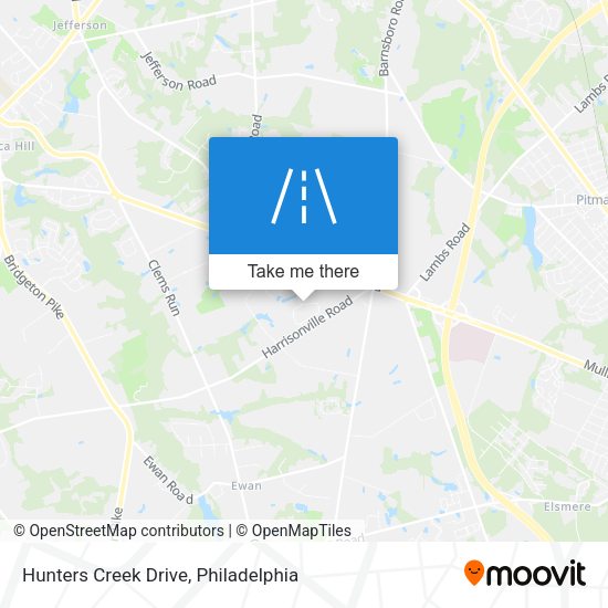 Hunters Creek Drive map