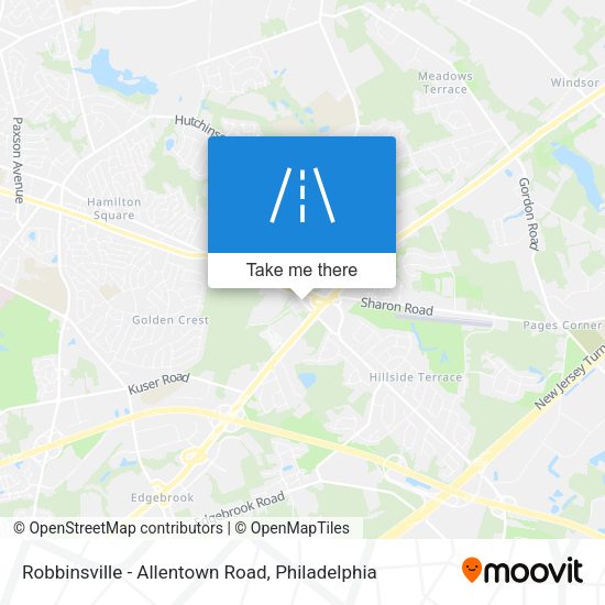 Robbinsville - Allentown Road map
