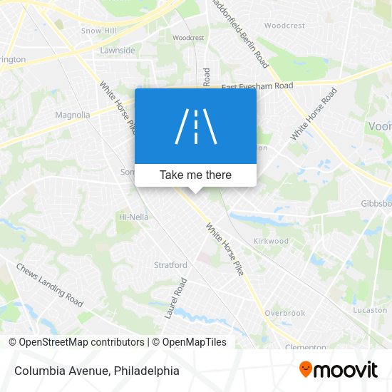 Columbia Avenue map