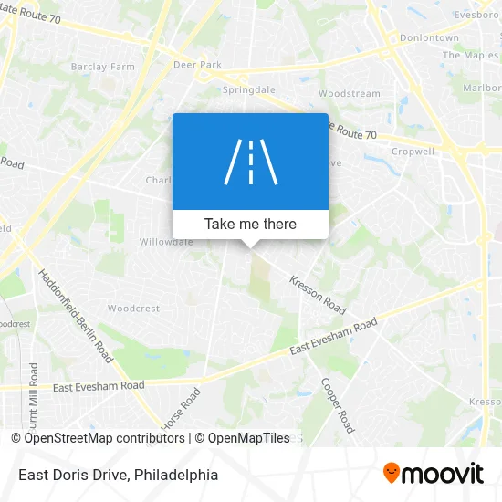 East Doris Drive map