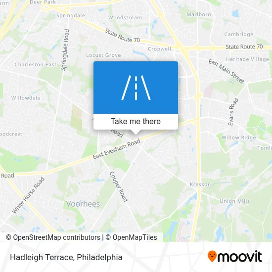 Hadleigh Terrace map