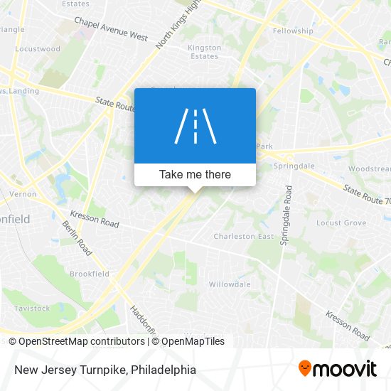 Mapa de New Jersey Turnpike