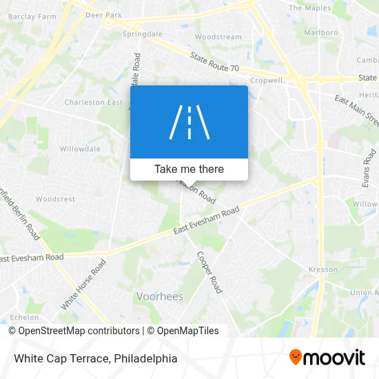 White Cap Terrace map