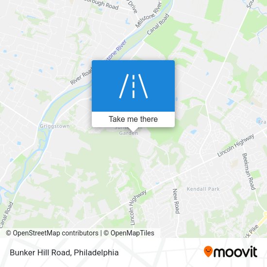 Bunker Hill Road map