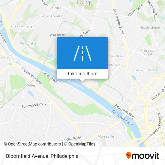 Mapa de Bloomfield Avenue