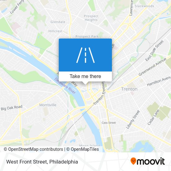 West Front Street map