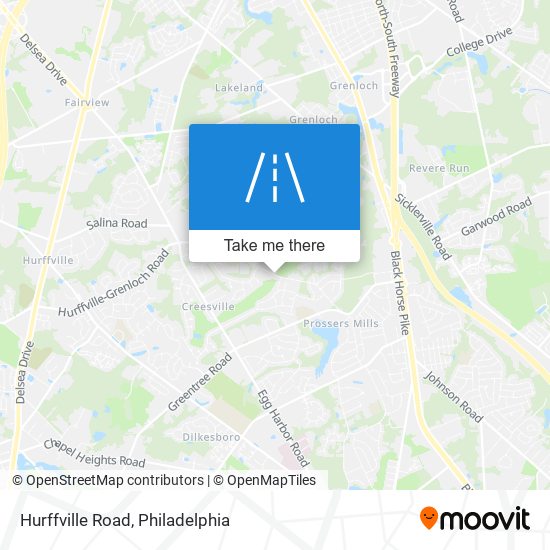 Hurffville Road map