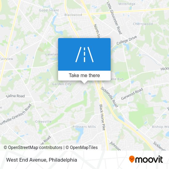 West End Avenue map