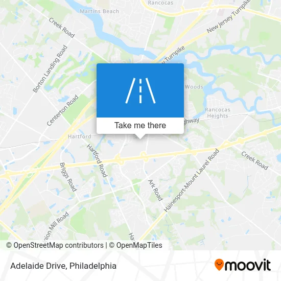 Adelaide Drive map