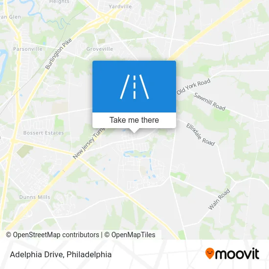 Adelphia Drive map