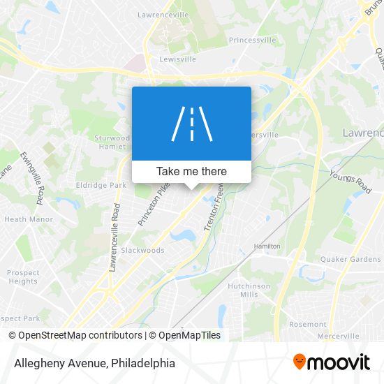 Allegheny Avenue map