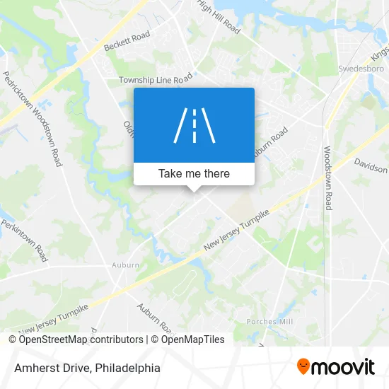 Amherst Drive map
