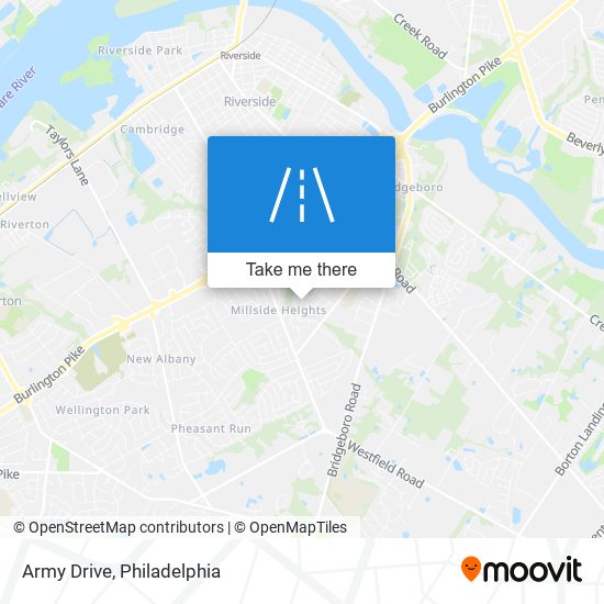 Army Drive map