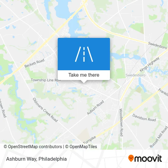 Ashburn Way map