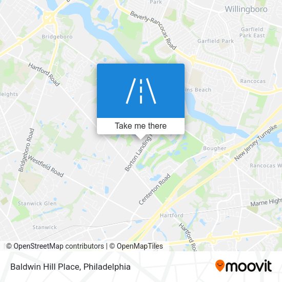 Baldwin Hill Place map