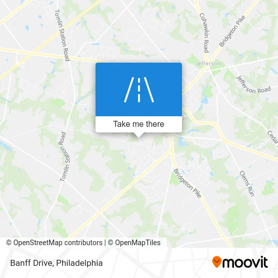 Banff Drive map