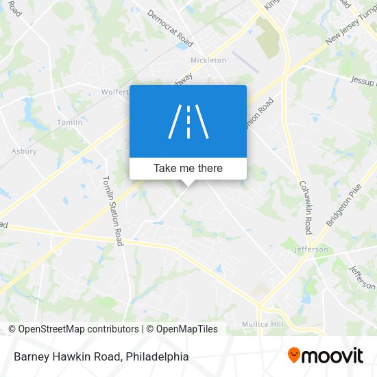 Mapa de Barney Hawkin Road