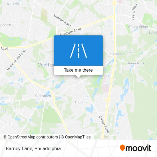 Barney Lane map