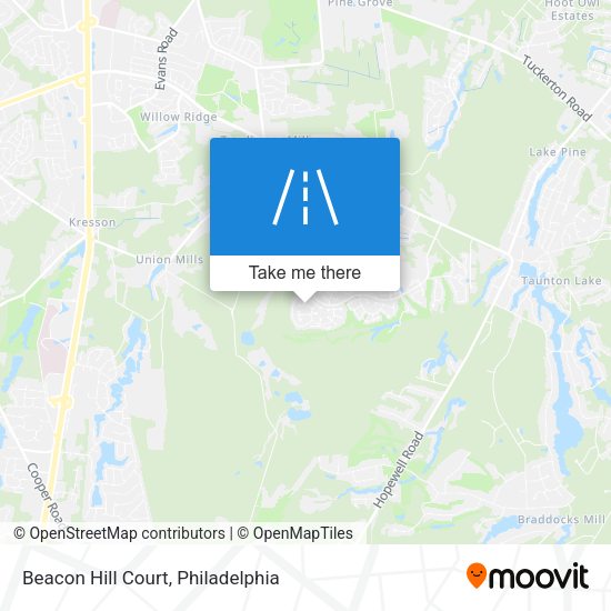 Beacon Hill Court map