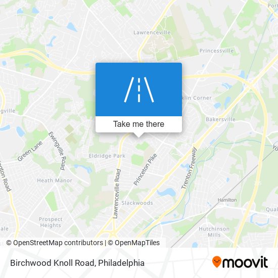 Birchwood Knoll Road map