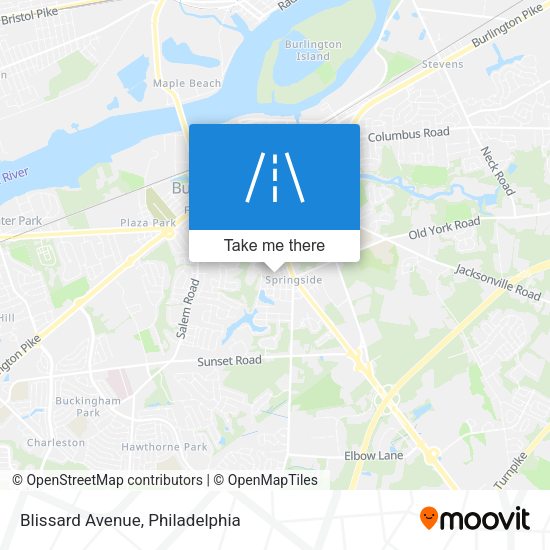 Blissard Avenue map