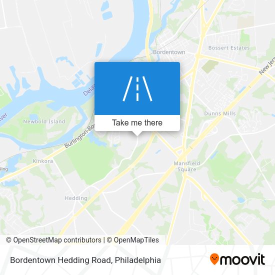 Bordentown Hedding Road map