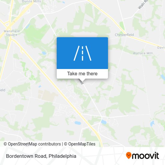 Bordentown Road map
