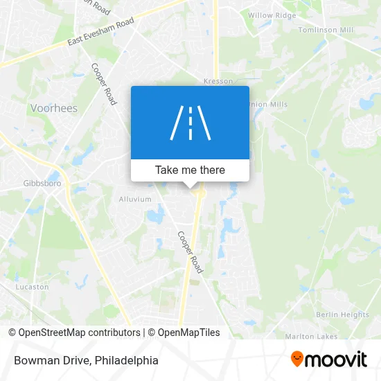 Bowman Drive map