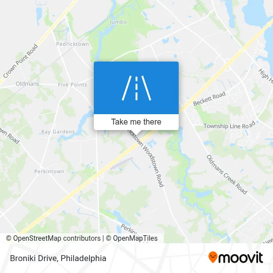 Broniki Drive map