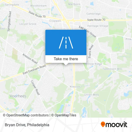 Bryan Drive map