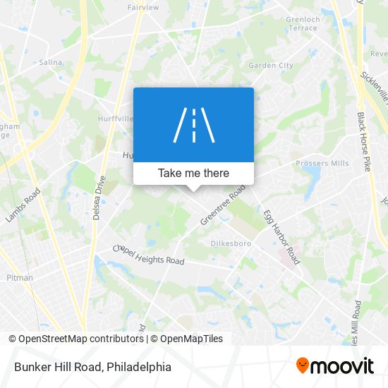 Bunker Hill Road map