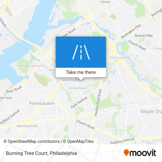 Burning Tree Court map
