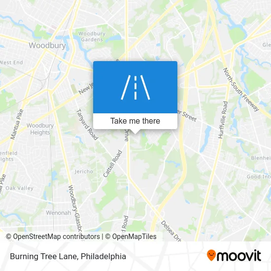 Burning Tree Lane map
