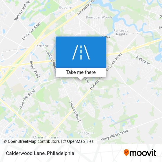 Calderwood Lane map